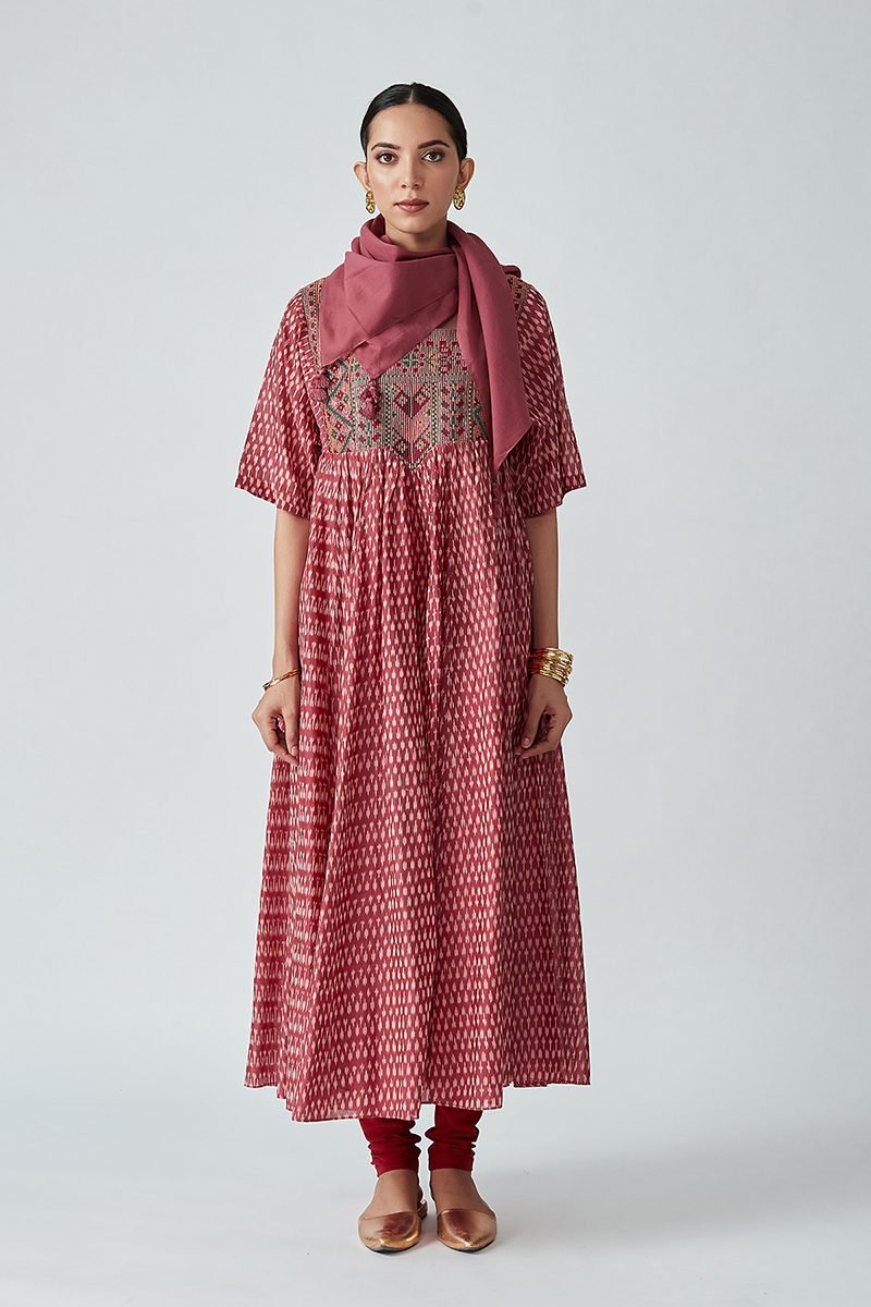 Adonis handloom Ikat kurta set